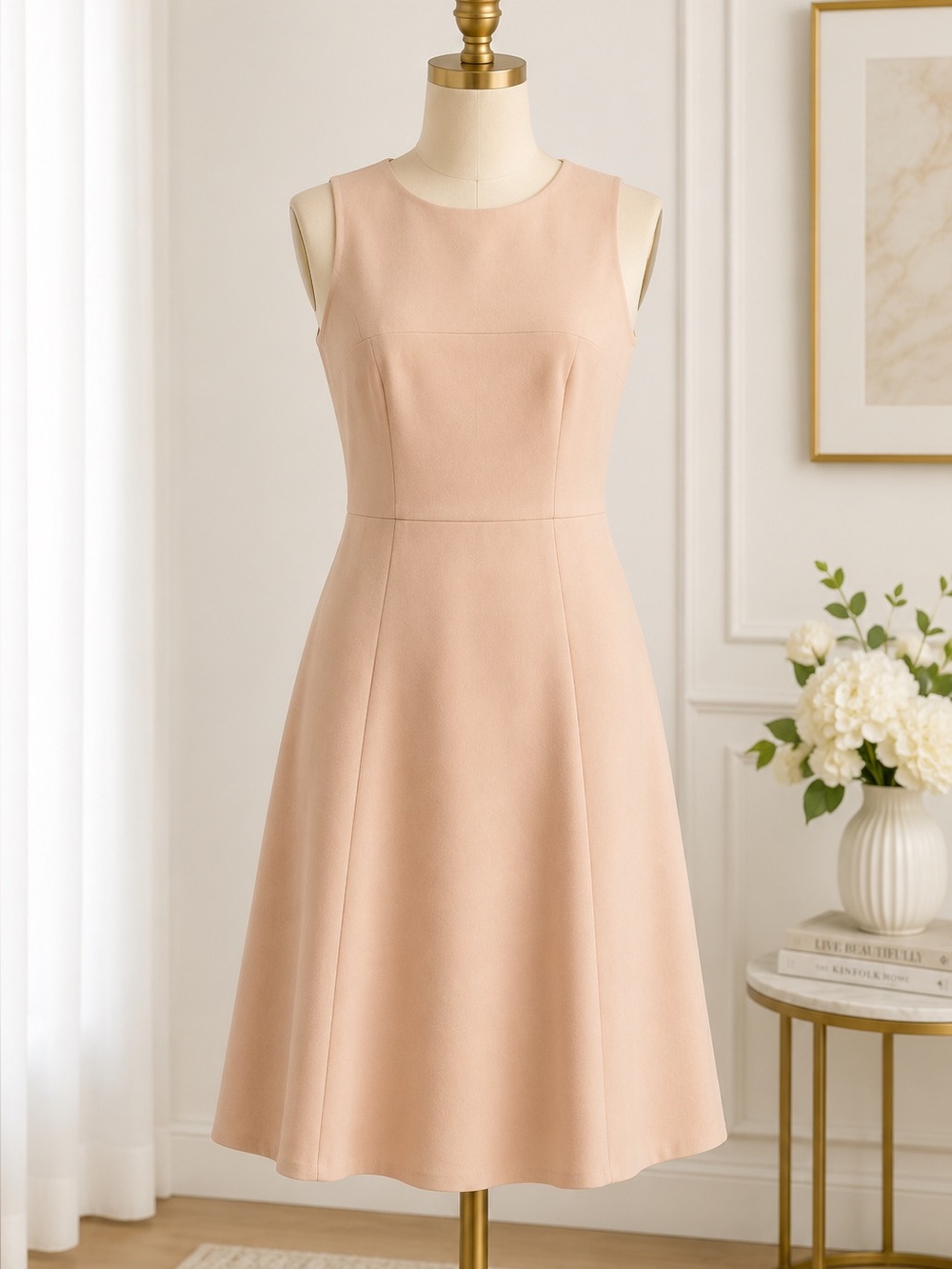 Calvin Klein Blush Midi Dress Like New Women Dress
